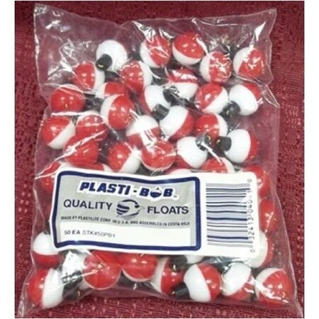 Plastilite Round Plastic Float, 1 34, RW, 50PB6